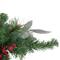 32&#x22; Frosted Pine Cone &#x26; Berries Artificial Christmas Candle Holder Centerpiece